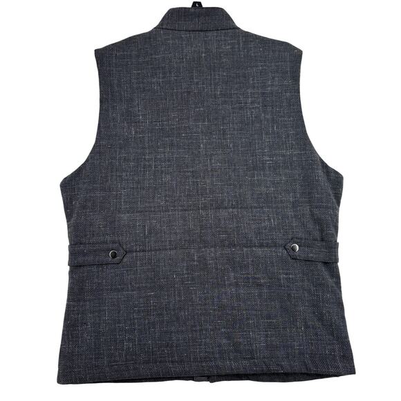 Nordstrom Vest Men's Size M Gray Tech Smart Wool Blend Full Zip Trim Fit Quilted - Picture 9 of 12